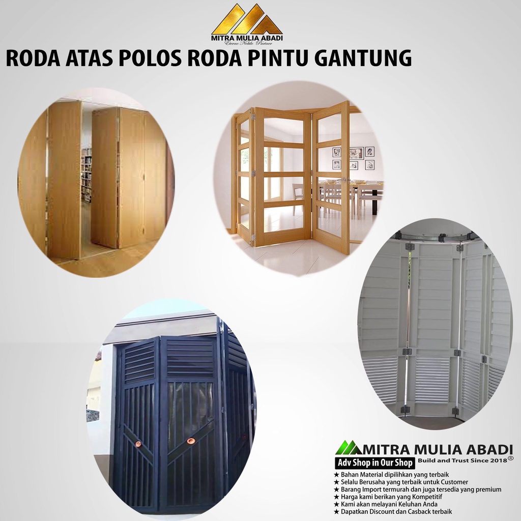 Roda atas Polos Roda Pintu Gantung