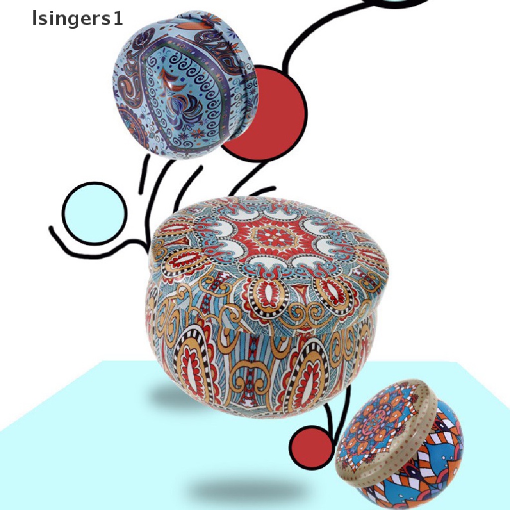 [lsingers1] Kaleng Kopi Teh Gula Mini Dampproof Wadah Penyimpanan Permen Besi Kotak Sealed Jar Butik