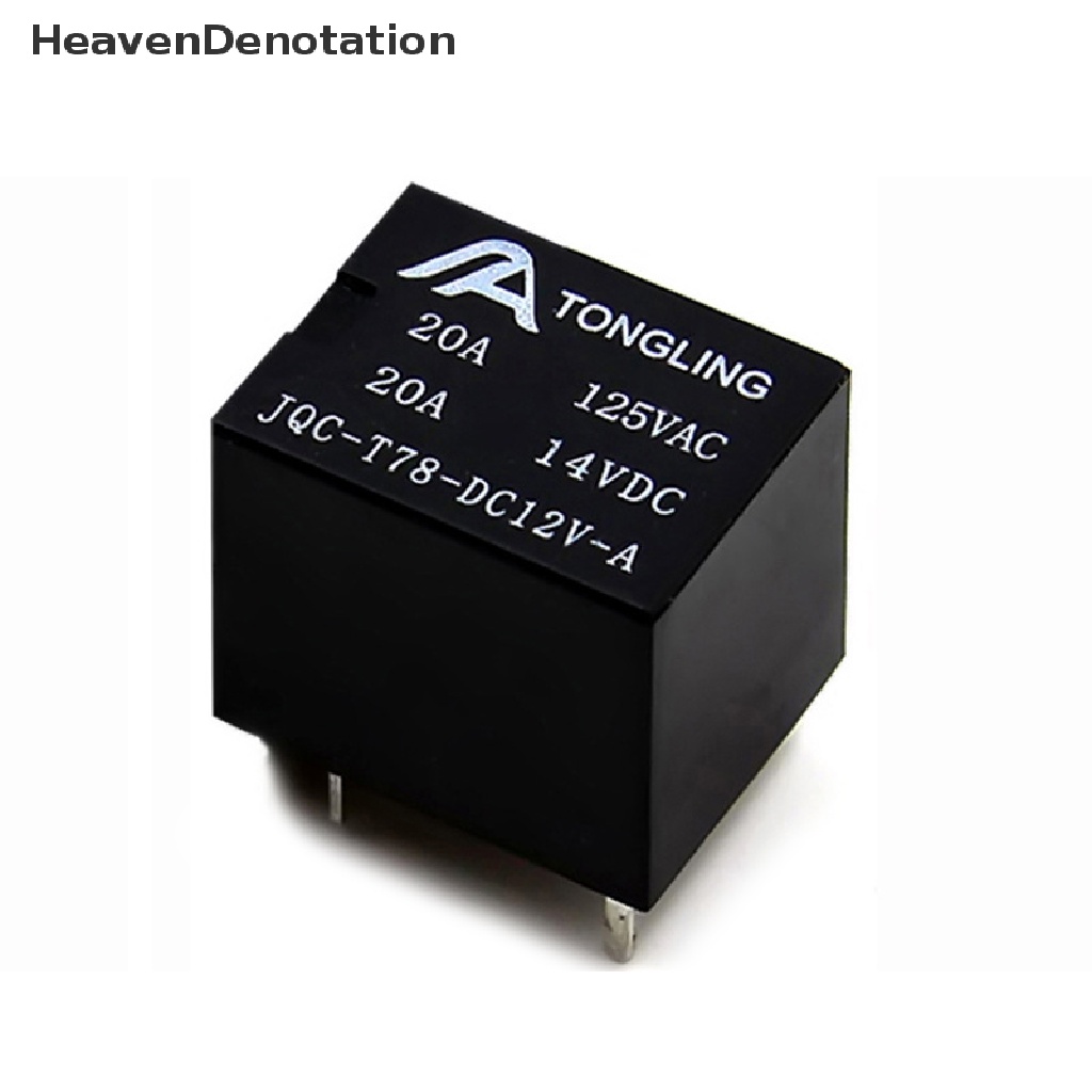 [HeavenDenotation] 5pcs 20A DC 4kaki 5V/12V/24V Relay Elektroik Kecil T78 T74 TRKM SRA-12V HDV