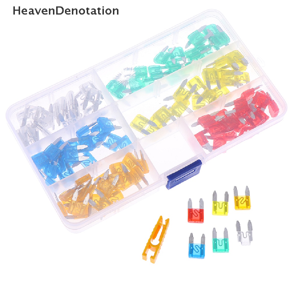 [HeavenDenotation] 120pcs Mini Blade Fuse Aneka Set Auto Mobil Motor SUV Sekring Kit CN37  Hdv