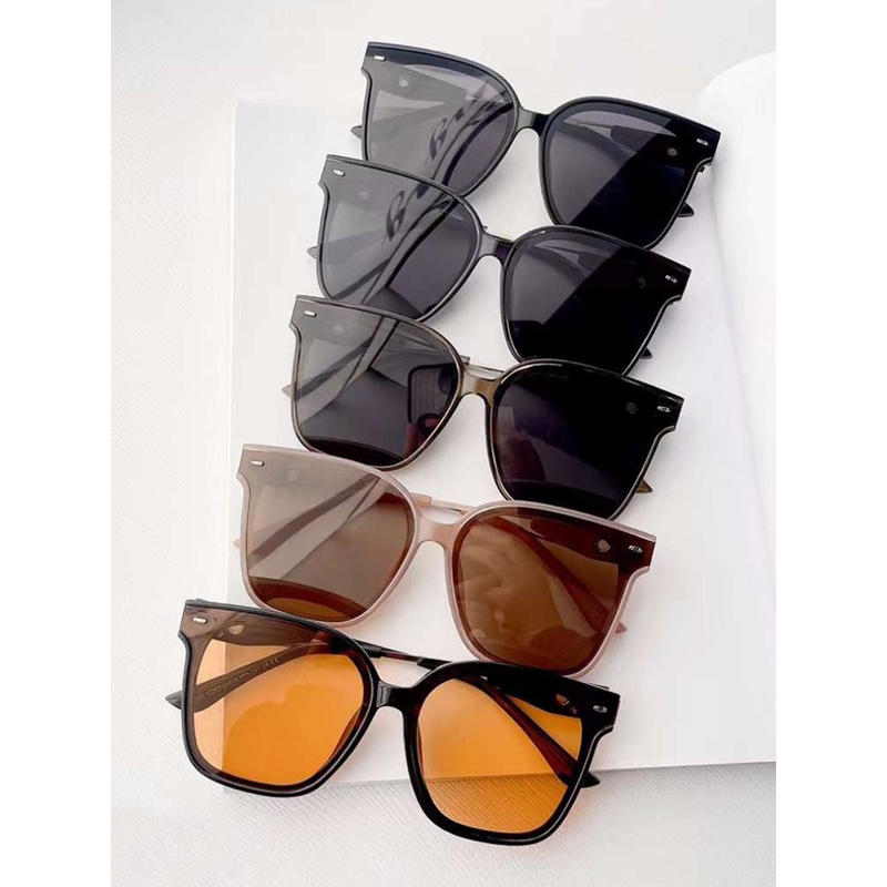 (YUZHU) Korean Fashion Oversized Square Frame Sunglasses Kacamata Hitam Anti Sinar UV Untuk Wanita