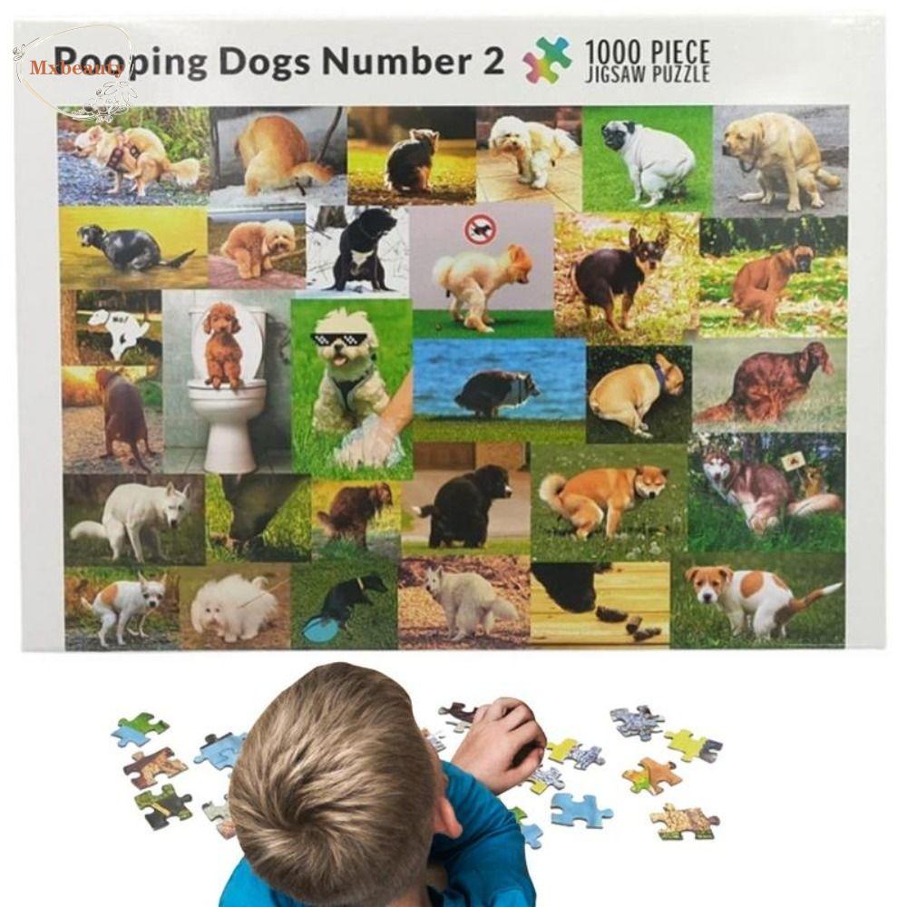 Mxbeauty Dog Puzzle Perkembangan Otak Ilustrasi Indah Interaksi Keluarga Prank Dog Puzzle DIY Poster Puzzle Puzzle Game Puzzle Lukisan Dinding 101anjing Anjing Anjing