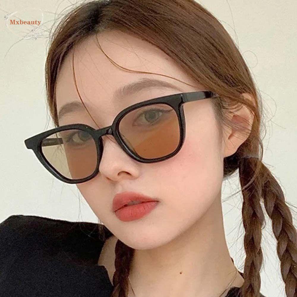 Mxbeauty Kacamata Hitam Wanita Brand Designer Pria Bingkai Bulat Trendy Brown Black Round Sunglasses