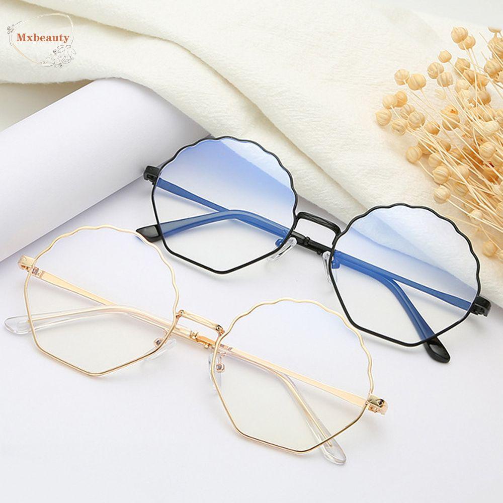 Mxbeauty Kacamata Anti Blue Light Klasik Vintage Fashion Metal Frame Flowers Shaped Frame Kacamata Komputer Anti Radiasi