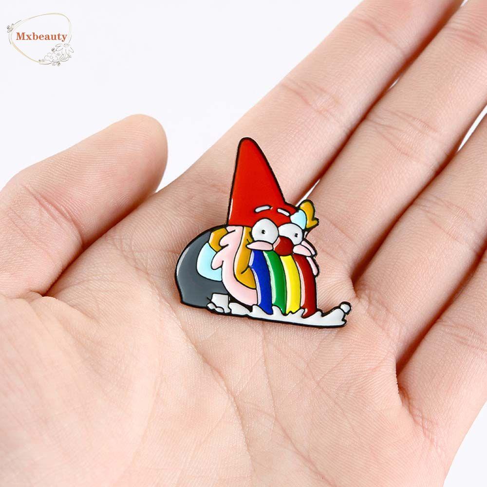 Mxbeauty Dwarf Bros Kerah Bros Hadiah Untuk Anak-Anak Perhiasan Aksesoris Pelangi Perjalanan Peringatan Lucu Lencana Pin Enamel Pin