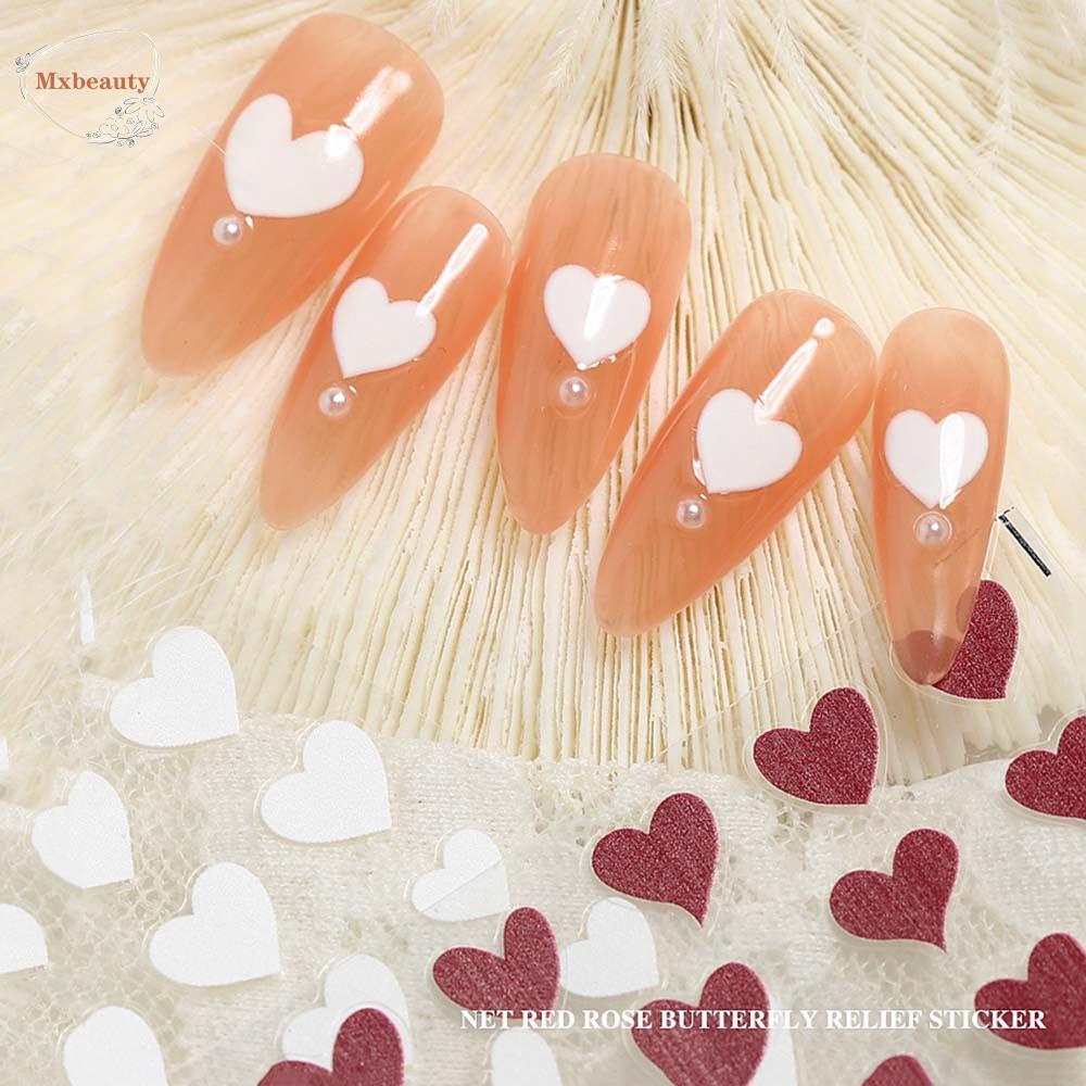 Mxbeauty 5D Stiker Kuku Ukiran Ultra Tipis Jepang Tidak Luntur Decals Manicure Nail Sticker