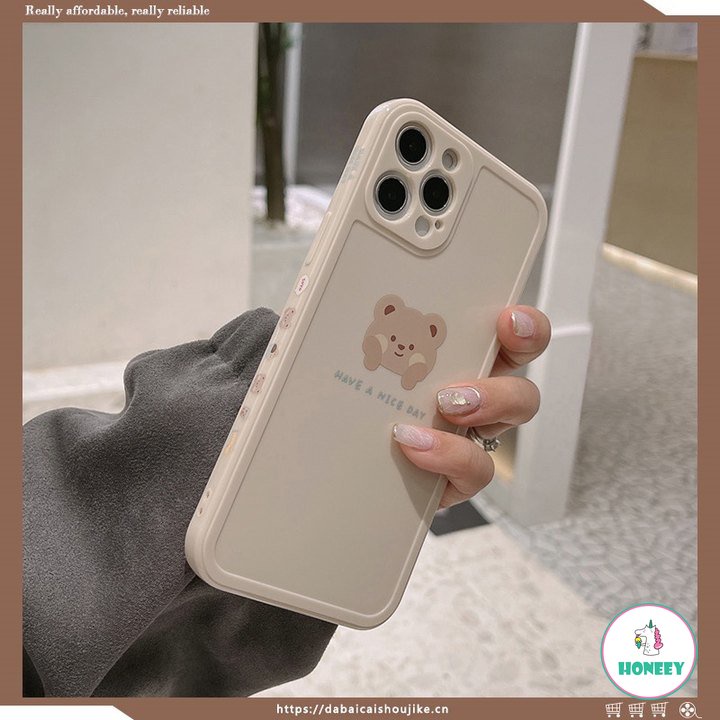 Couple Bear Phone Case Untuk iphone14 13 12 11 pro Max XR Xs Max7 8 Plus SE 12 11 pro 14plus Pola Kulit Lembut TPU Cover