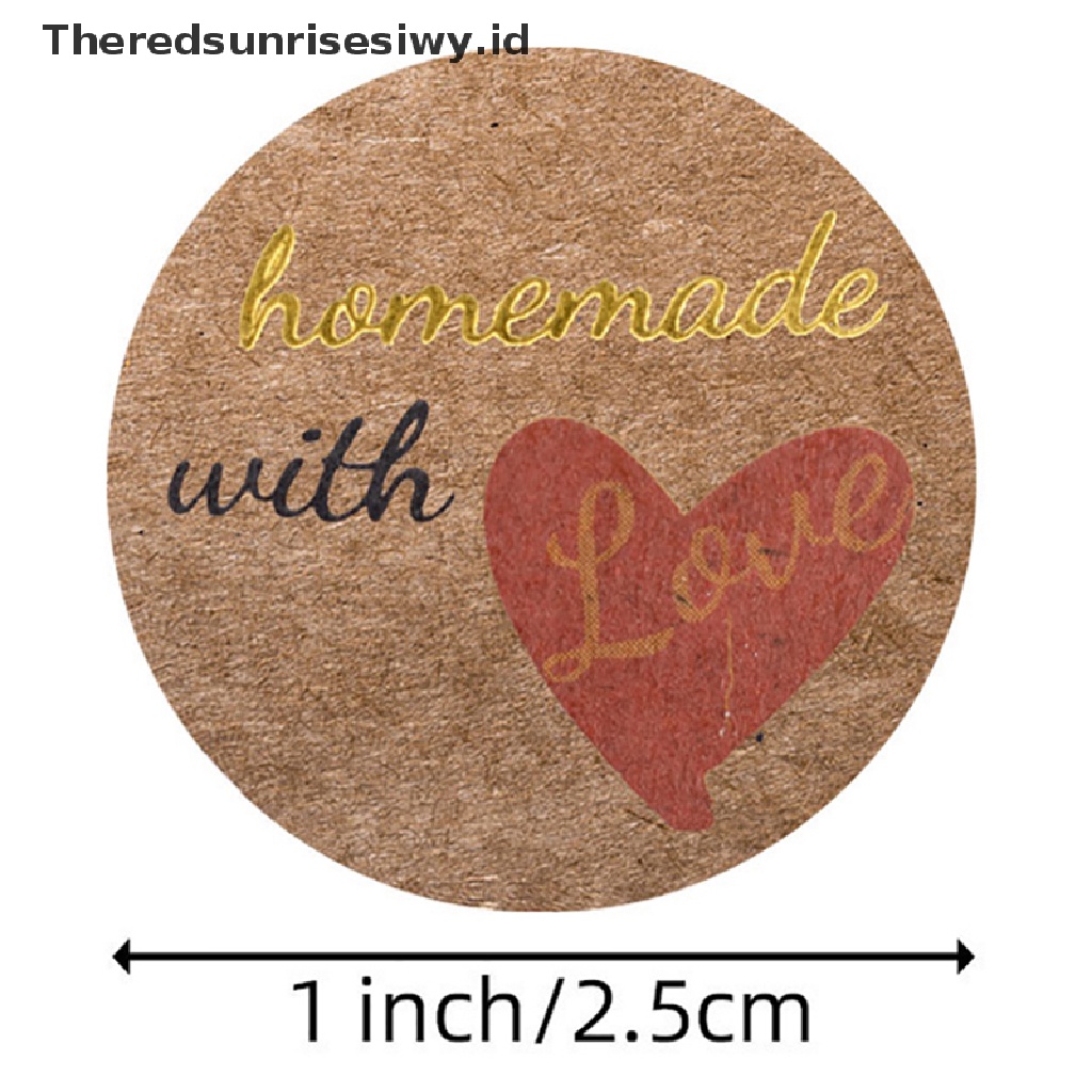 # Kado Mom &amp; PAPA DIY # 500pcs Handmade With Love Stiker Scrapbooking Hand Made Stiker Label Buatan Tangan~