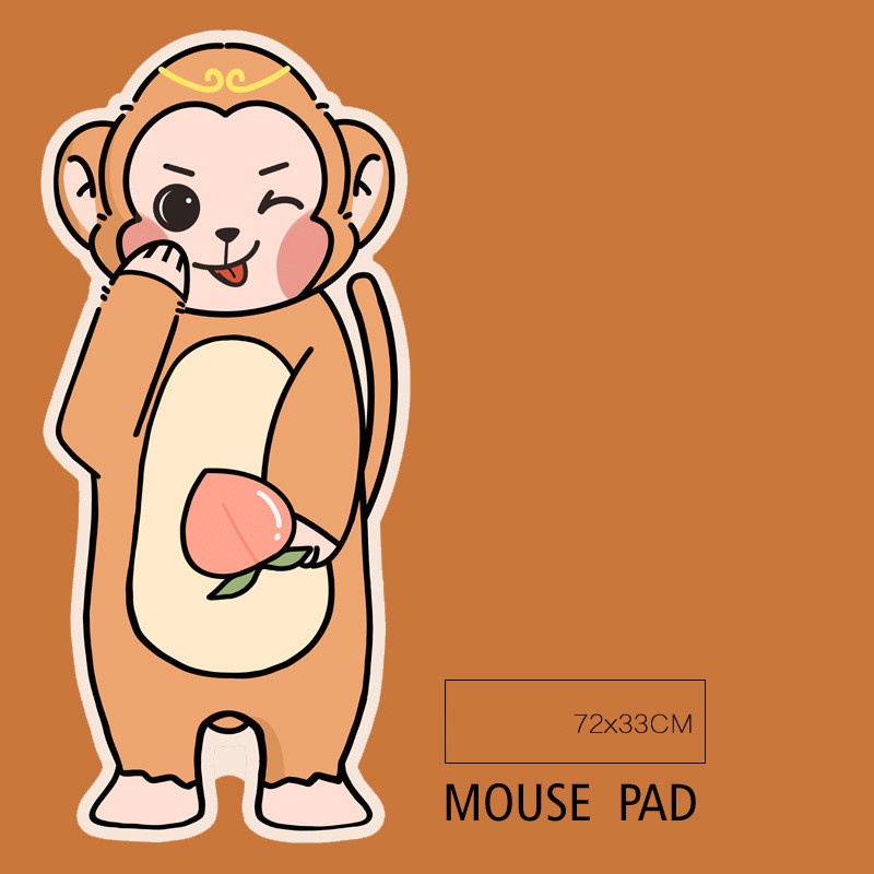 Golden monkey Family Mouse Pad Alas Tikus Monyet Emas Kartun Hewan Mouse Pad Oversized Mouse Pad