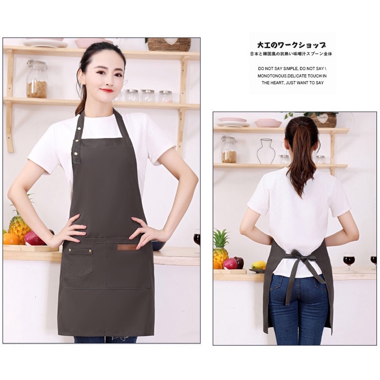 Apron Masak Anti Air Celemek Dapur Barista