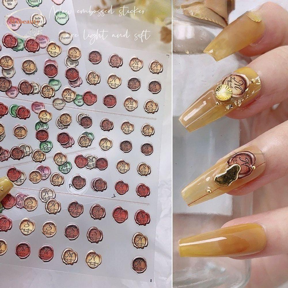 Mxbeauty Stiker Kuku Perekat Wanita Timbul Kuku Kecantikan DIY Stiker Kuku Nail Art Perhiasan Nail Art Dekorasi
