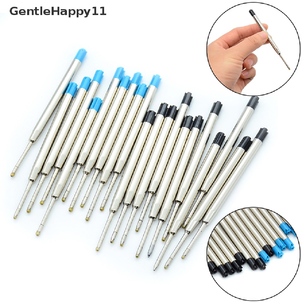 Gentlehappy 10pcs Tinta Biru parker style standard 1.0mm Bolpoin Isi Ulang nib medium id