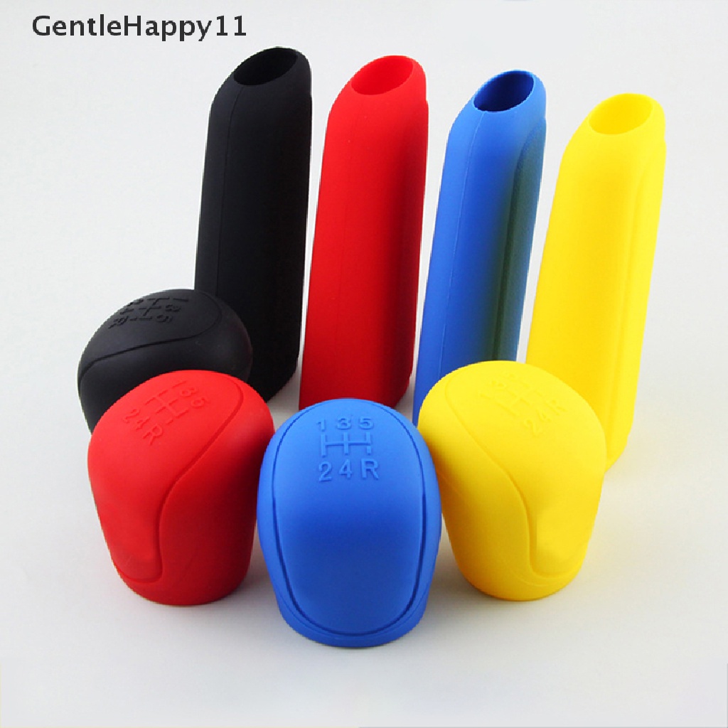 Gentlehappy 1Pc Car Auto Manual Silicone Shift Gear Head Knob Cover Rem Tangan Hand Brake Covers Sleeve Case Pelindung Kulit Mobil Styling id