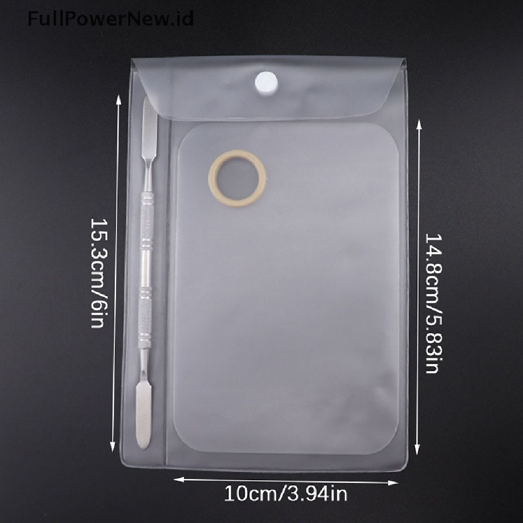 Power 2Pcs Acrylic Kosmetik Makeup Palette Nail Art Spatula Foundation Alat Pencampur ID