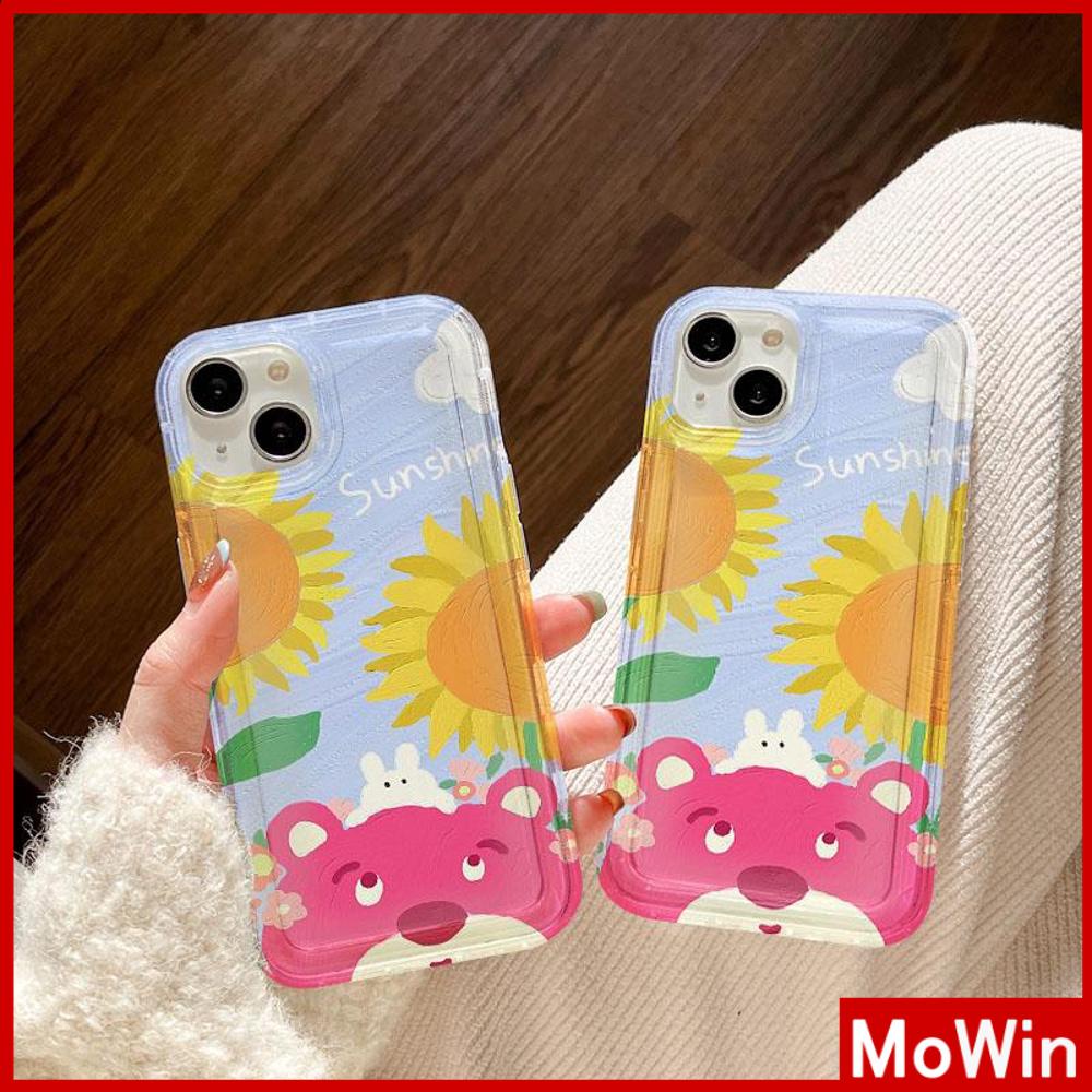 For iPhone 14 Pro Max iPhone Case Clear Case TPU Soft Case Airbag Shockproof Cute Oil Painting Bear Compatible with iPhone 13 Pro Max iPhone 12 Pro Max 11 7Plus 6Plus XR xs
