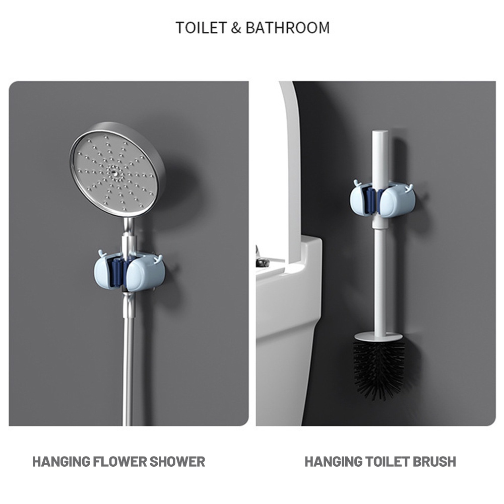 Multifungsi Mop Holder Dengan Kait Dipasang Di Dinding Gratis Punch Mop Sapu Klip Tanduk Kartun Hemat Ruang Kamar Mandi Rak Penyimpanan Perlengkapan Organizer Rumah Tangga