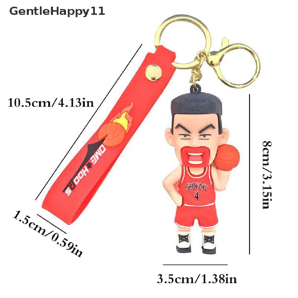 Gentlehappy Anime SLAM DUNK Gantungan Kunci Boneka Liontin Key Ring Ransel Hiasan Aksesoris id