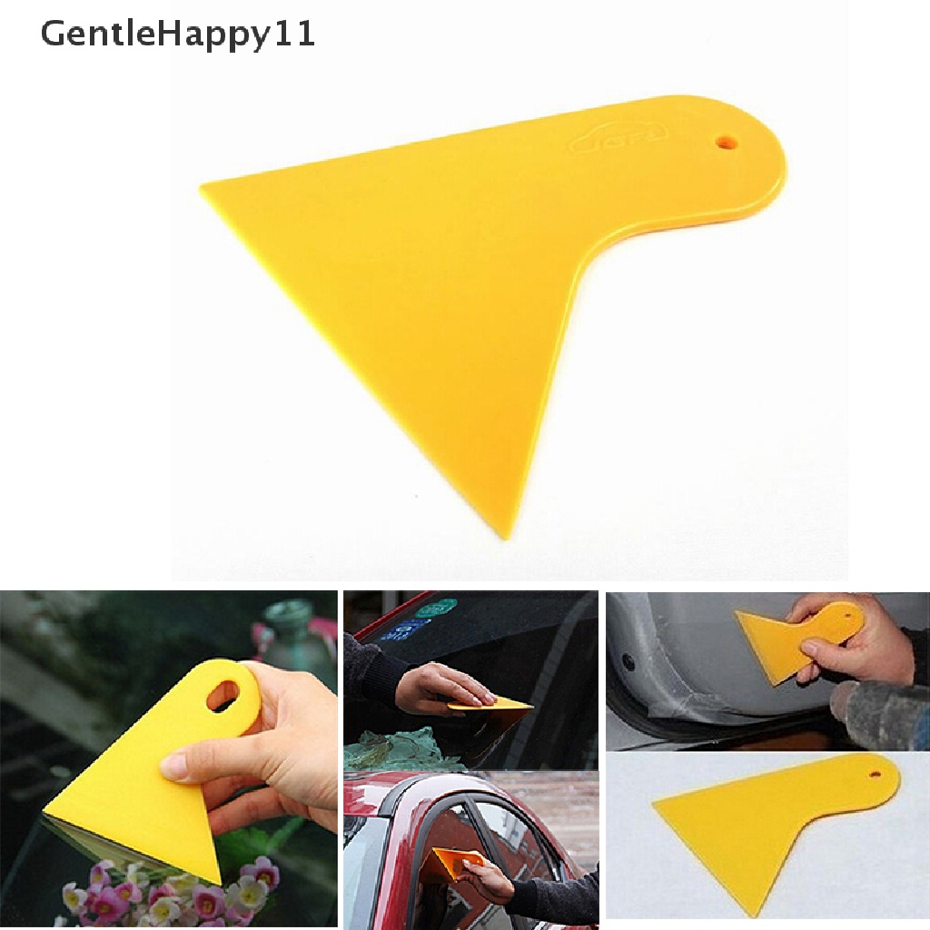Gentlehappy Stiker Mobil Scraper Plate Kaca Film Plastik Kuning Tools id