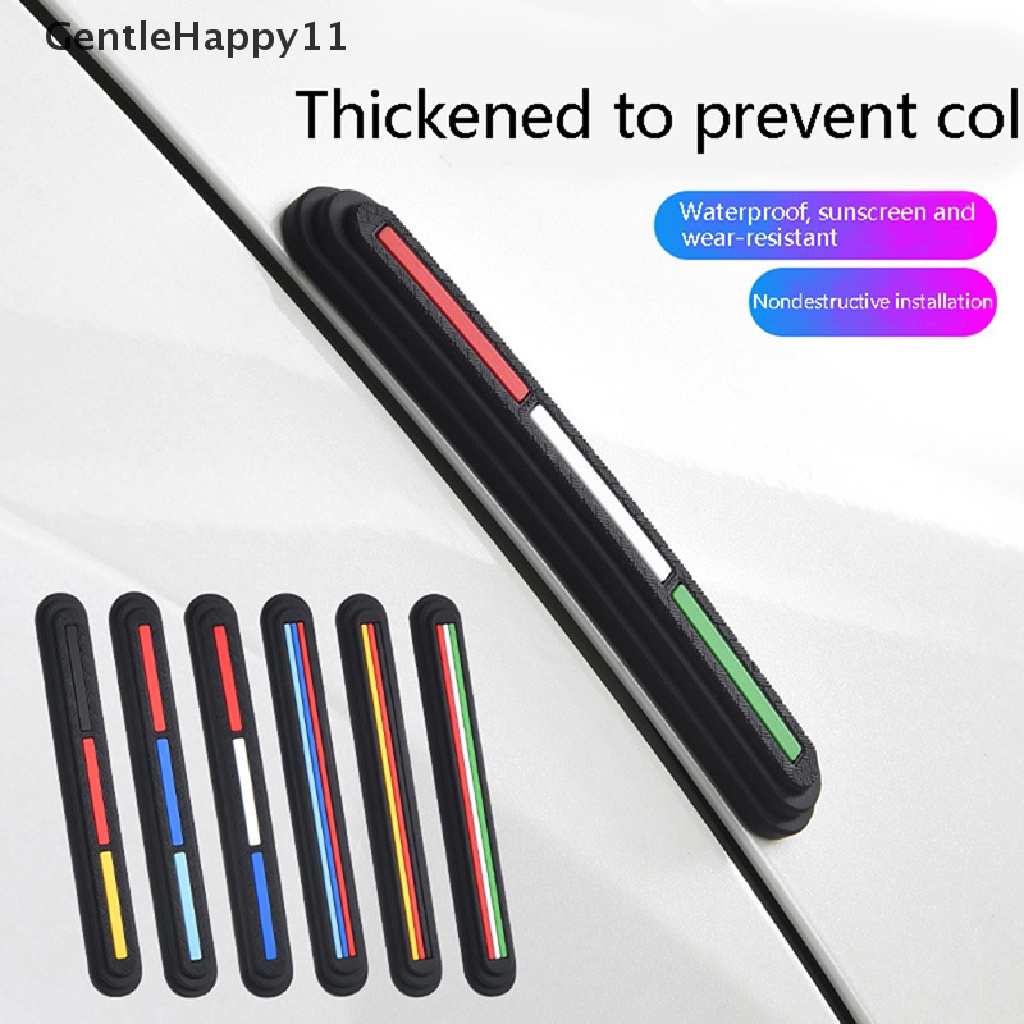 Gentlehappy 4Pcs Strip Anti-Tabrakan Pintu Mobil Pembukaan Anti-Tabrakan Stiker Anti Gores Spion Pelindung Strip Anti Gores Perlindungan Strip id