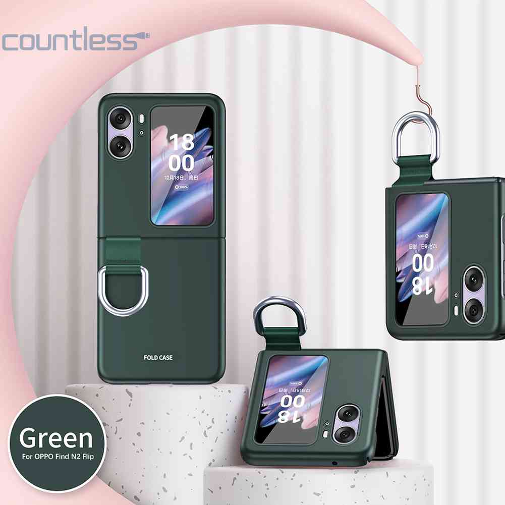 Pc Flip Case Tahan Jatuh Dengan Ring Stand Cover Tahan Lama Untuk Smartphone Find N2 [Countless Lebay