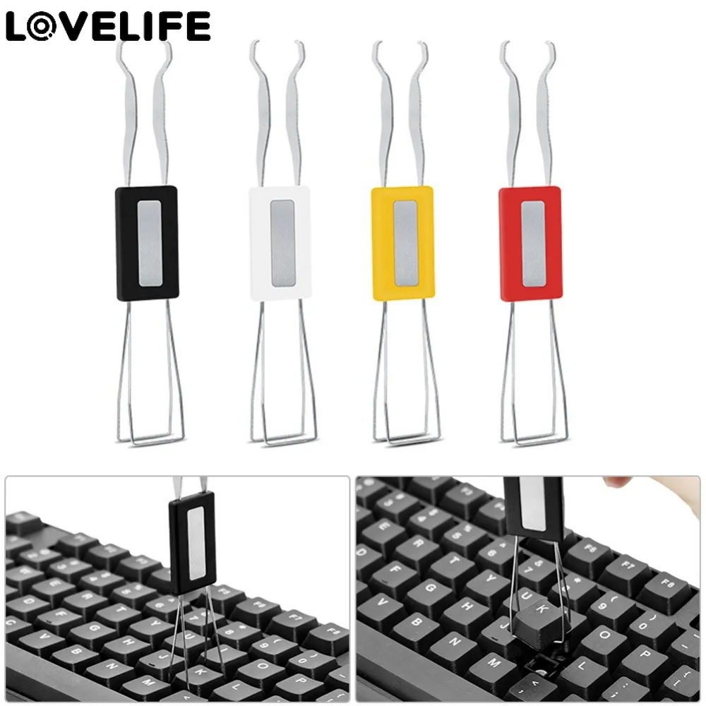 2in1 Universal Pengganti Aksesoris Ringan Keycap Switch Extractor Alat Cabut Tombol Keyboard Mekanik Keycap Remover Penarik Topi Kunci Keyboard