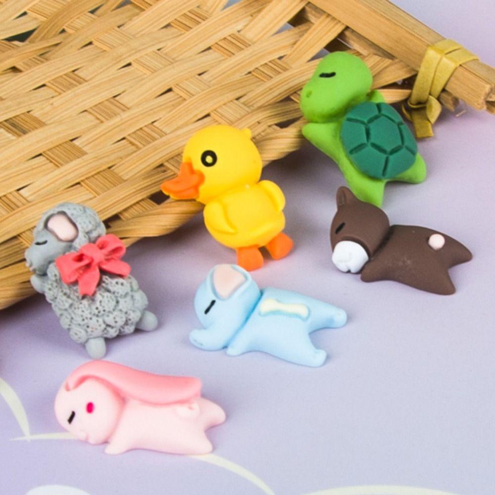 [Elegan] Perhiasan Accessorie Telepon Shell Indah Kuku Seni Pakaian Hewan Kelinci Datar Kembali Domba Anting Scrapbook Dekorasi