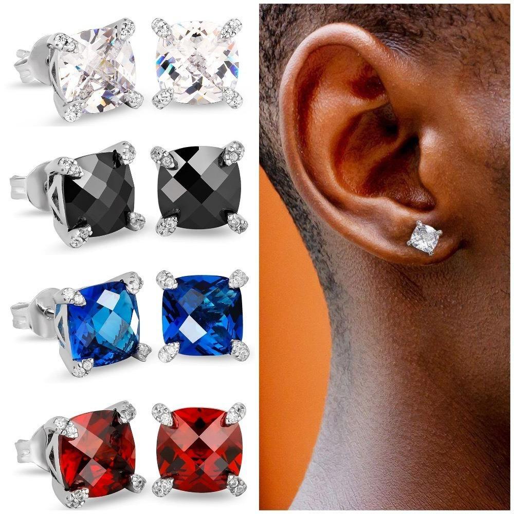 Mxbeauty Anting Zirkonia Tunggal Populer Kreativitas Hadiah Ulang Tahun Aksesoris Pria Kpop Perhiasan Tembaga Men Earrings