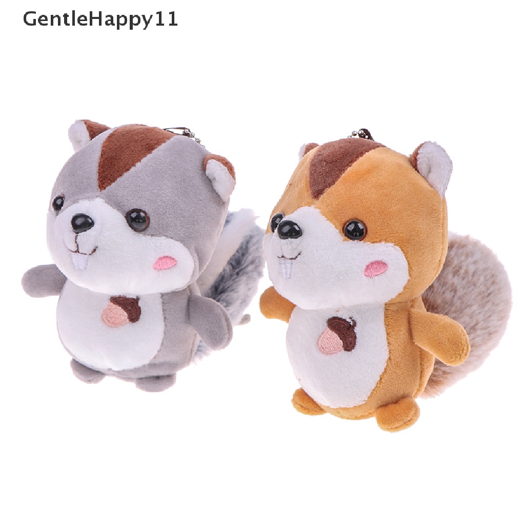 Gentlehappy Mini Squirrel Mainan Mewah Dekorasi Gantungan Kunci Ornamen Tupai Ekor Kebesaran id