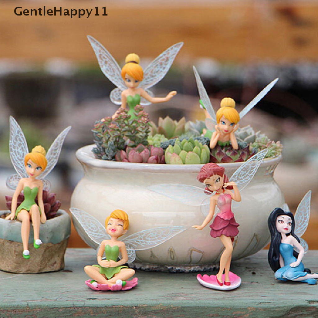 Gentlehappy 6Pcs Bunga Peri Pixie Sayap Lalat Keluarga Miniatur Hiasan Taman Dekorasi Rumah id