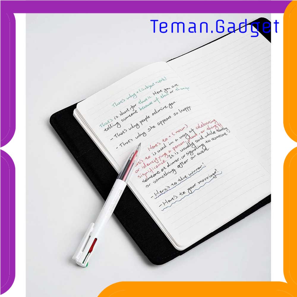 TG - ATK KACO EASY 4 in 1 Multifunction Gel Pen Pena Pulpen Bolpoin 0.5mm 1 PCS - K1041 (Black Blue Red Green Ink)