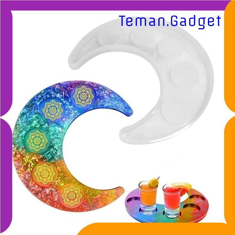 TG - DPR Xiyo Cetakan Tempat Lilin Resin Silicone Mold Model Bulan - 5042