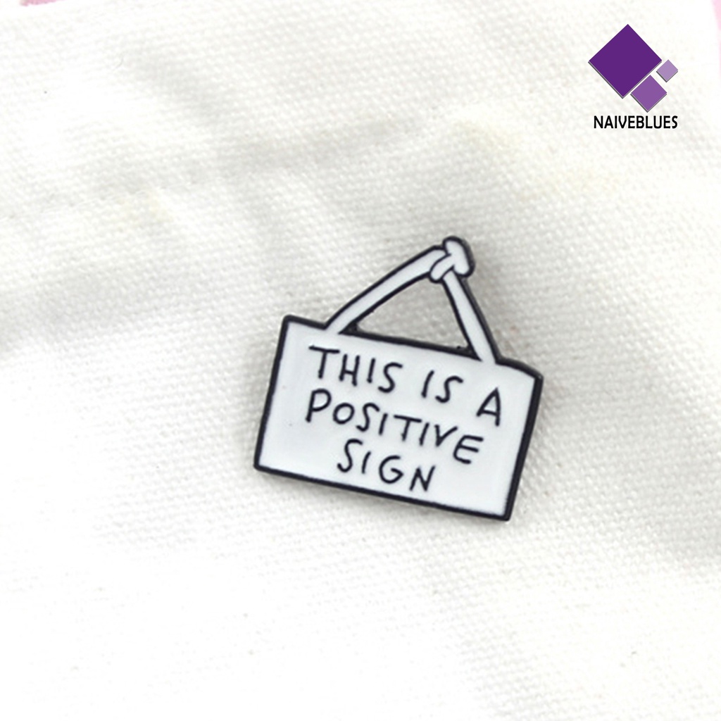 &lt; Naiveblues &gt; Pin Bros Desain Huruf Lucu Menarik Handmade Lapel Pin Brooch Kehidupan Sehari-Hari