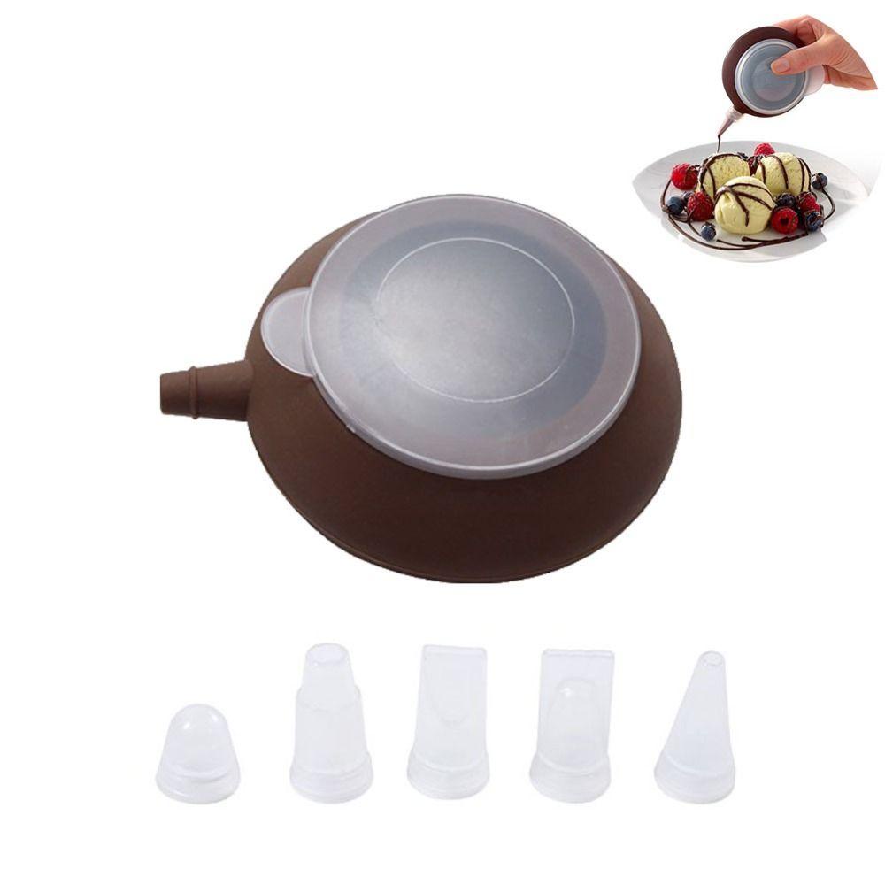 [Elegan] Decoration Pot Silicone Food Grade Biskuit Hias Kue Coklat Nozzle Pot