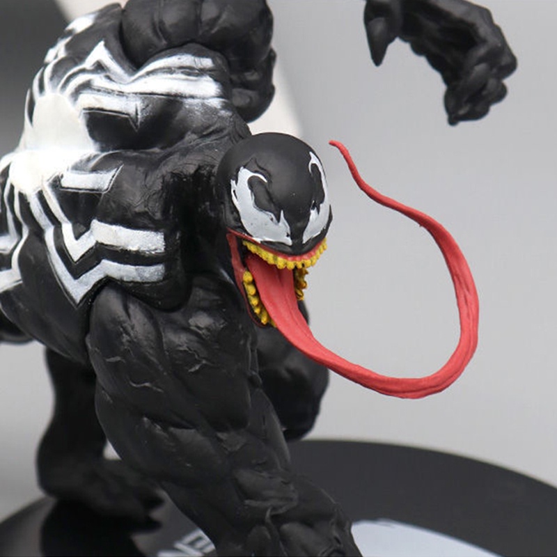 Movie Marvel The Avengers Venom Action Figure Spider Man Venom Figurine Boneka Dengan Dasar Mainan Anak Laki-Laki Dekorasi