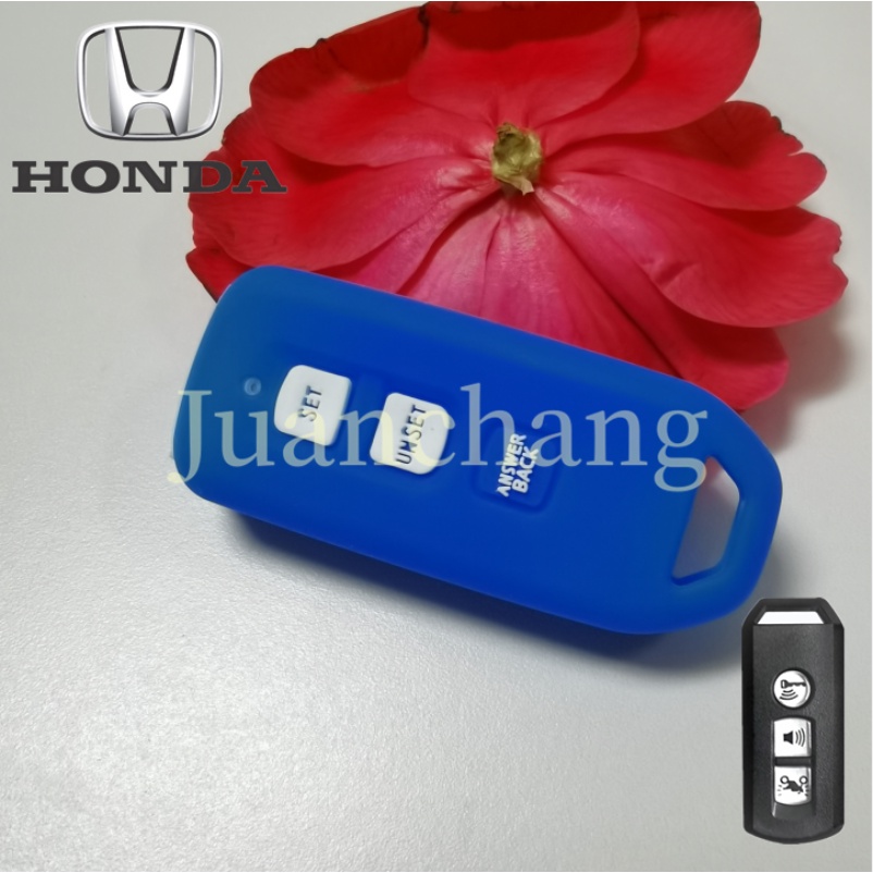 3tombol Silica Gel Key Case Remote Cover Fob Dengan Gantungan Kunci Untuk Honda Vario 125-gry Monkey PCX125 PCX150 PCX153 Batok Pelindung Motor