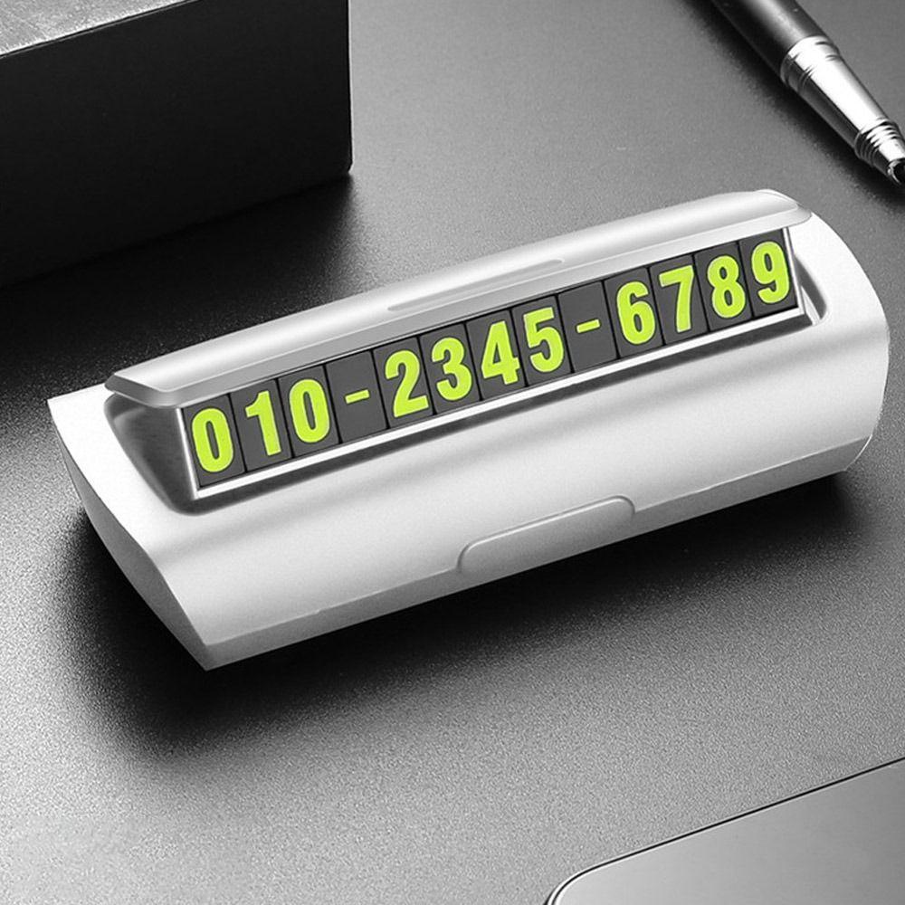 Suyo Tanda Parkir Sementara Mobil ABS Berkualitas Tinggi Aksesori Dekorasi Mobil Luminous Auto Kartu Parkir