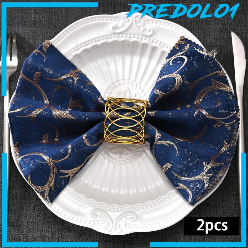 [Predolo1] 2pcs Ring Holder Serbet Jaring Bulat Gesper Untuk Pesta Serbet Kain