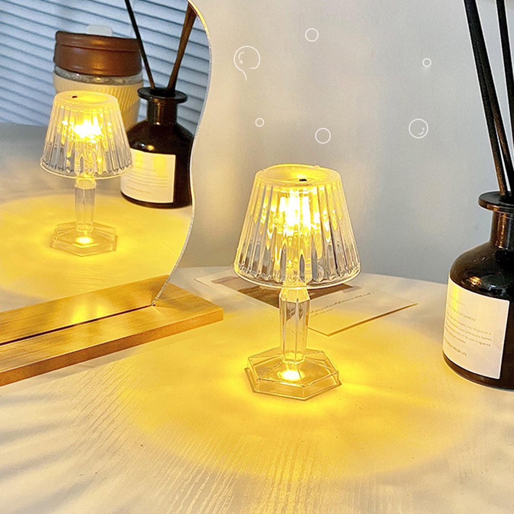 Ins Style Led Lilin Elektronik Lampu Malam Lampu Berlian Untuk Samping Tempat Tidur Bar Suasana Kreatif Lampu Dekorasi Romantis Lampu Meja Kecil