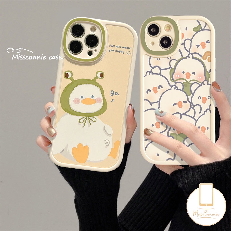 Case Infinix Smart5 6 Hot10 9 10T 10s 11s 11play Hot10 Lite Note8 Cute Kartun Bebek Oval Perlindungan Lensa Shockproof Lembut Tpu Penutup Belakang