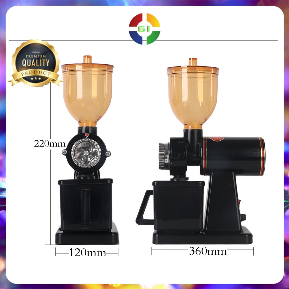 Mesin Penggiling Kopi Electric Coffee Grinder - 600N - Black