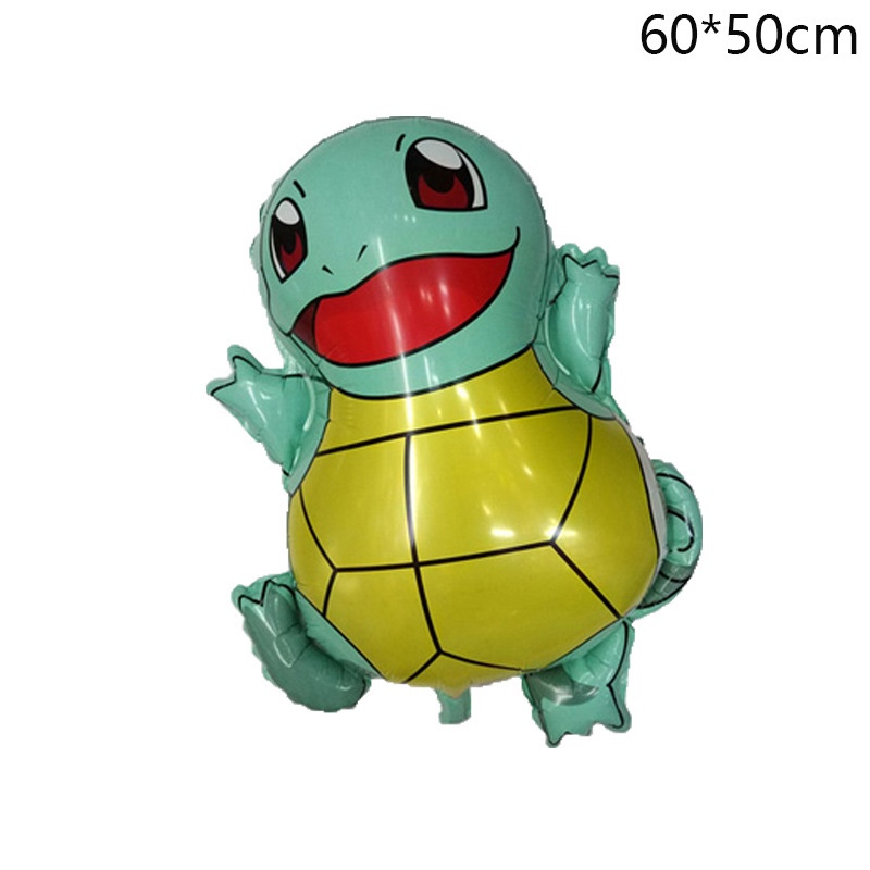 Anime TAKARA TOMY Pokemon Balon Film Aluminium Pikachu Charmander Bulbasaur Squirtle Action Figure Festival Party Mainan Untuk Bayi