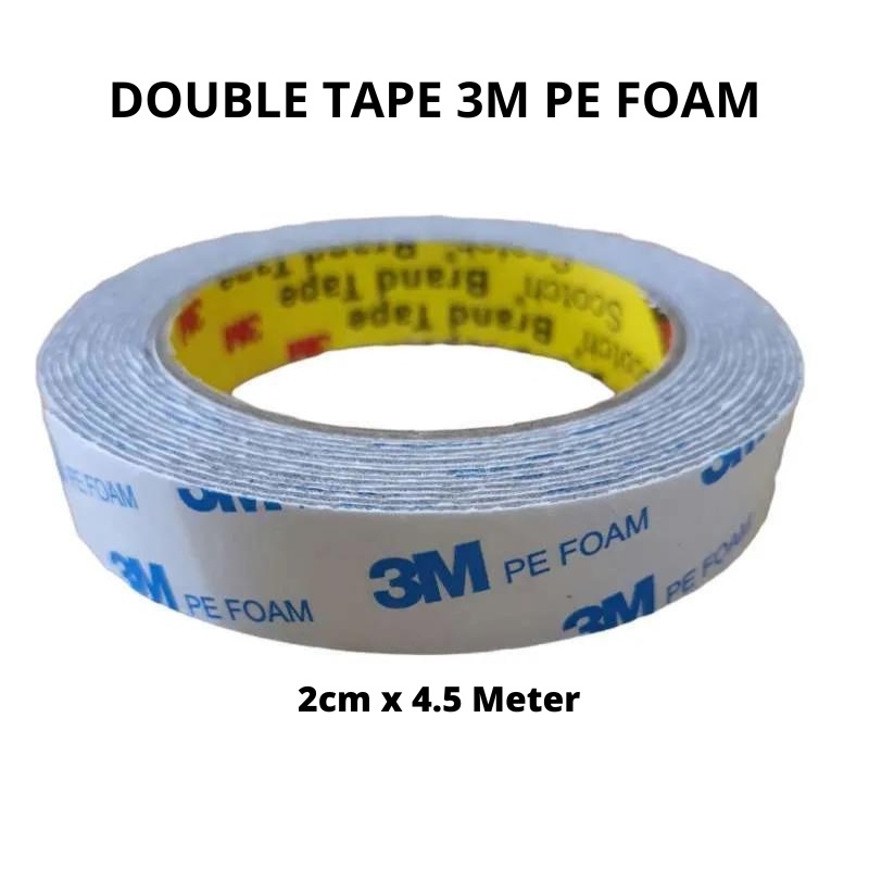 Double Tape 3M PE Foam Busa 2cm x 4.5 Meter High Quality