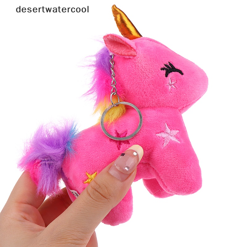 Deid Kartun Unicorn Lembut Mewah Boneka Mainan Gantungan Kunci Liontin Tas Dekorasi Anak Hadiah Martijn