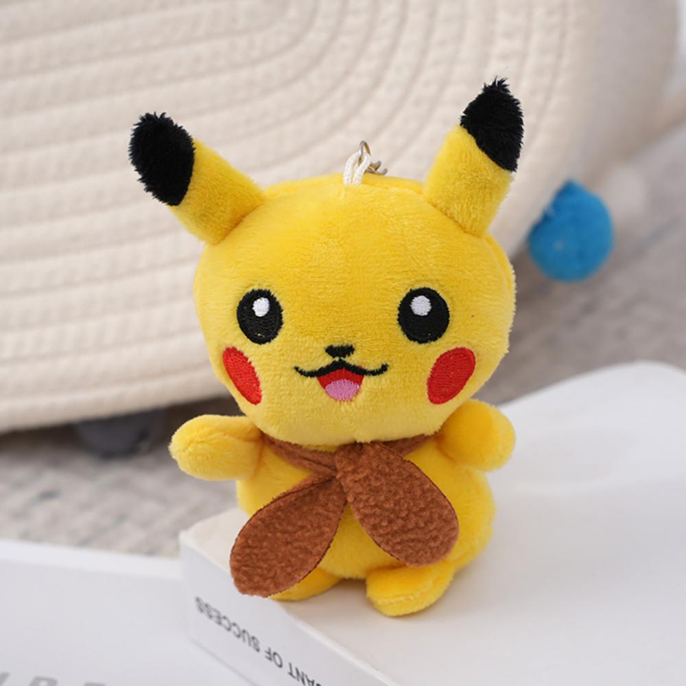 Timekey 1PC 13cm Lucu Pokémon Mainan Mewah Gantungan Kunci Indah Tas Ransel Liontin Pikachu Keyrings Dekorasi Gantungan Kunci Mainan Mewah U2Z6