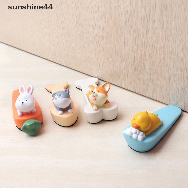 Sunshine Safety Protector Lucu Kartun Silikon Figure Door Stopper Wedge Pelindung Rumah ID