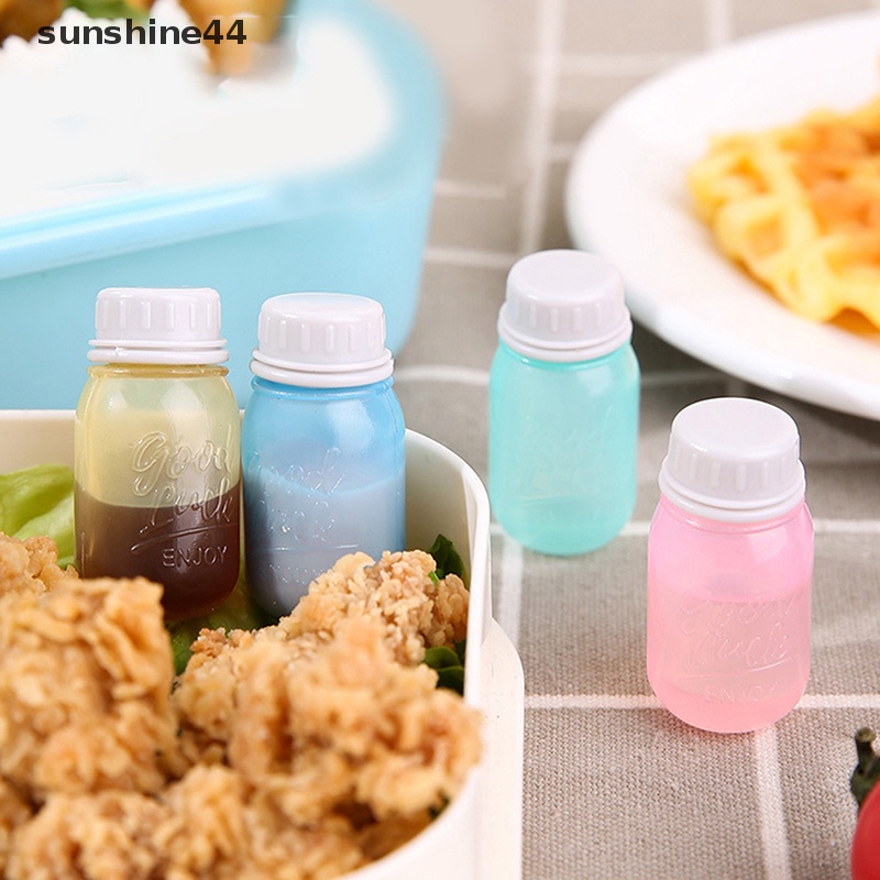 Sunshine 4PCS Kotak Bumbu Saus Mini Barbekyu Dapur Botol Transparan Dengan Tutup Toples ID