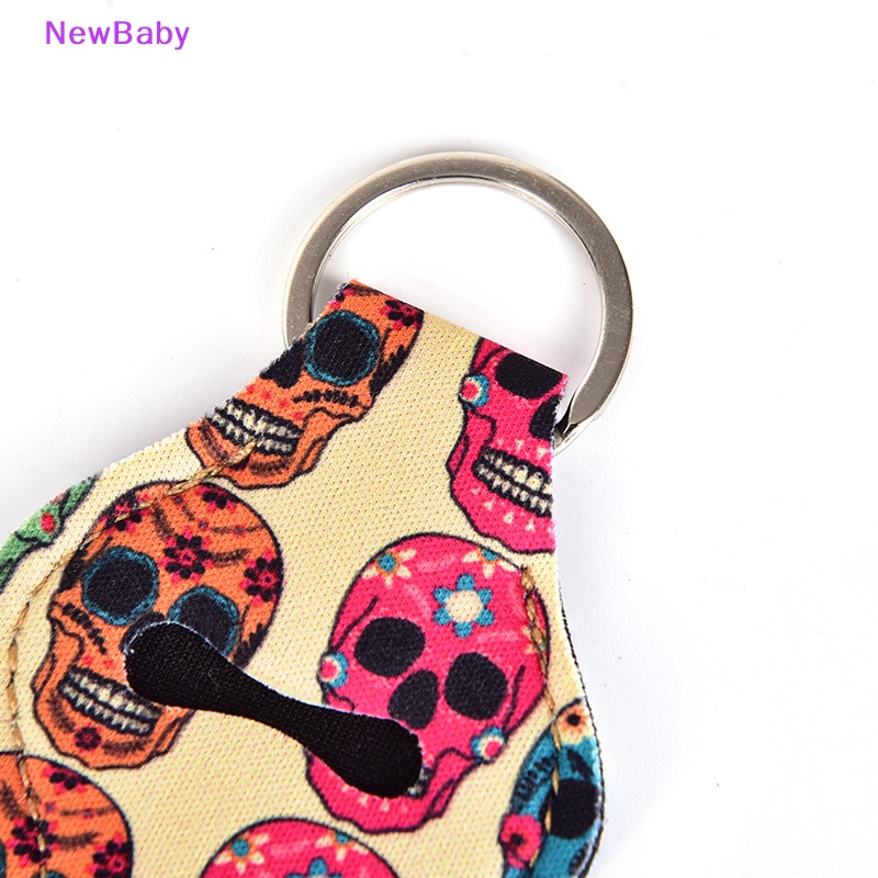 Newbaby Waterproof Neoprene Floral Lip Chap Lip Balm Holder Tas Gantungan Kunci ID