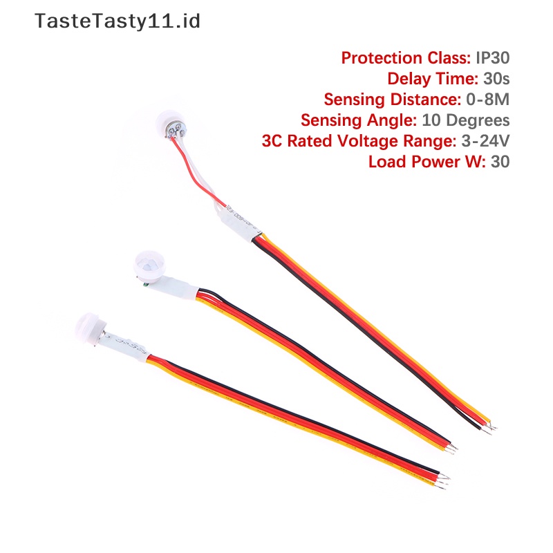 Tastetasty Modul Mini 3A Saklar Controller Sensor Tubuh Induksi Infrared Untuk Lampu LED.