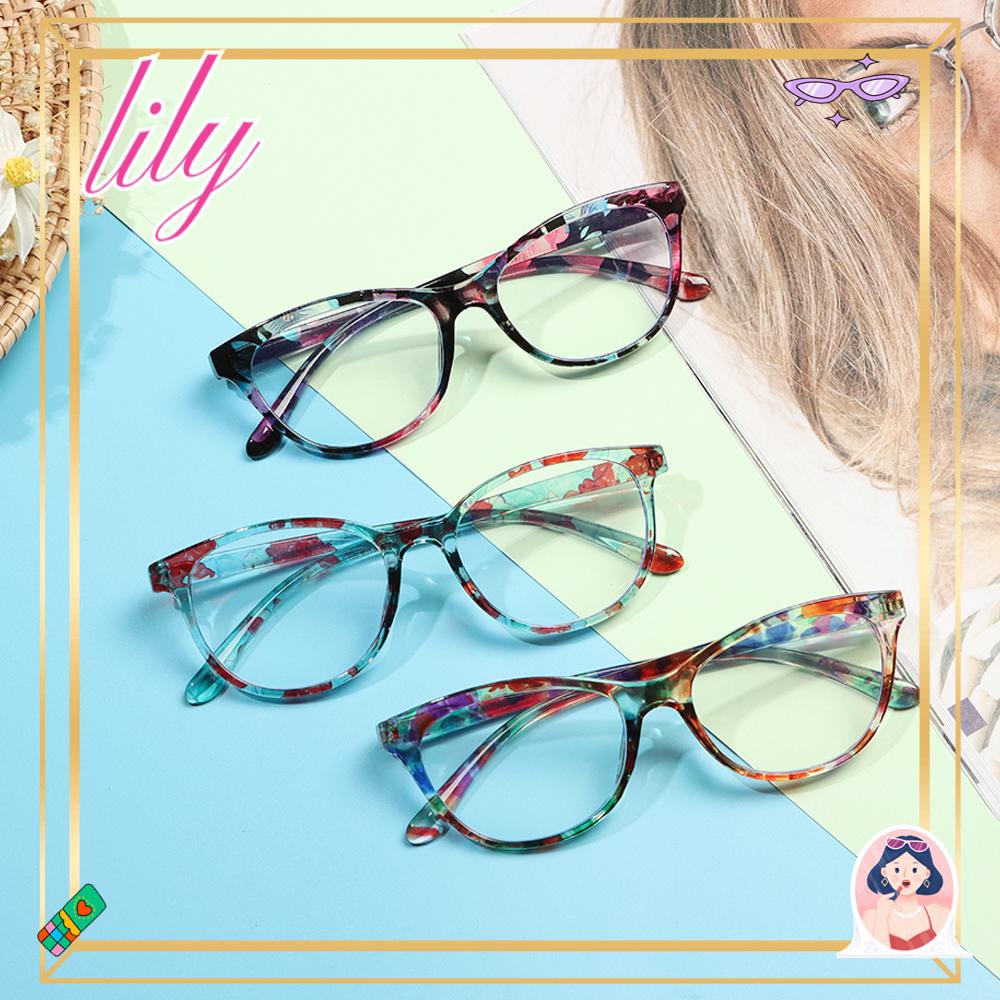 Lily Kacamata Baca Nyaman Portable Elegan Vintage Ultra Ringan Frame