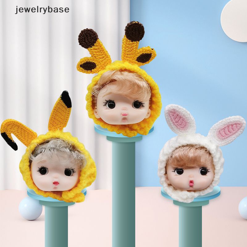 [jewelrybase] 1pc Mini Lucu 1: 12rumah Boneka Miniatur Topi Rajutan Kartun Hewan Cap Butik